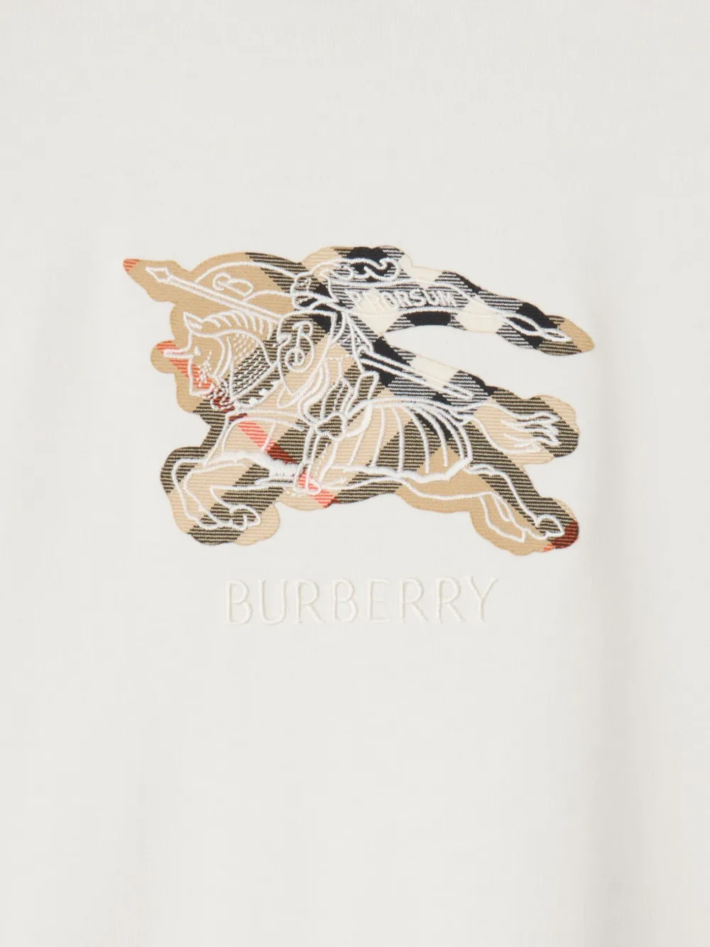 Burberry EKD Check cotton T-shirt Wit