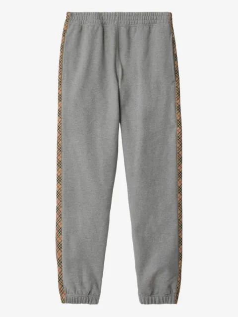 Burberry Check trim cotton jogging pants