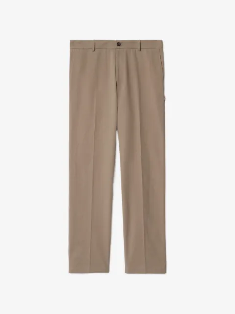 Burberry cotton pressed-crease trousers