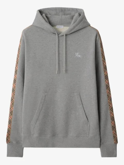 Burberry Check trim cotton hoodie