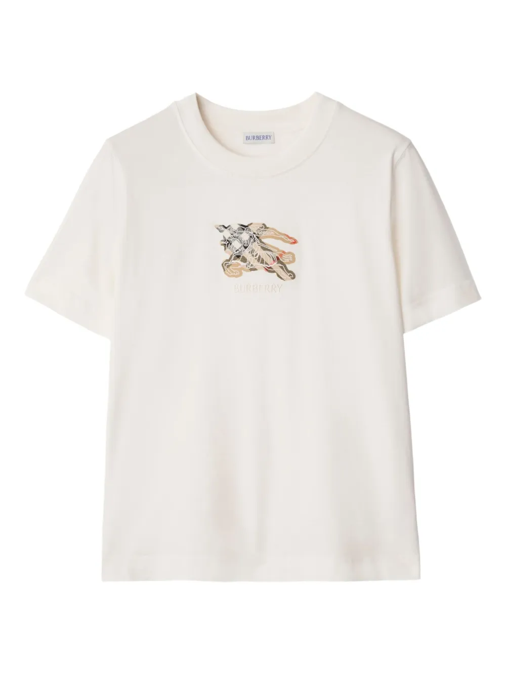 Burberry knight チェック Tシャツ - ホワイト Burberry knight チェック Tシャツ - ホワイト