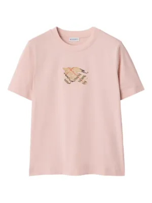 Burberry logo-print Cotton T-shirt | Pink | FARFETCH