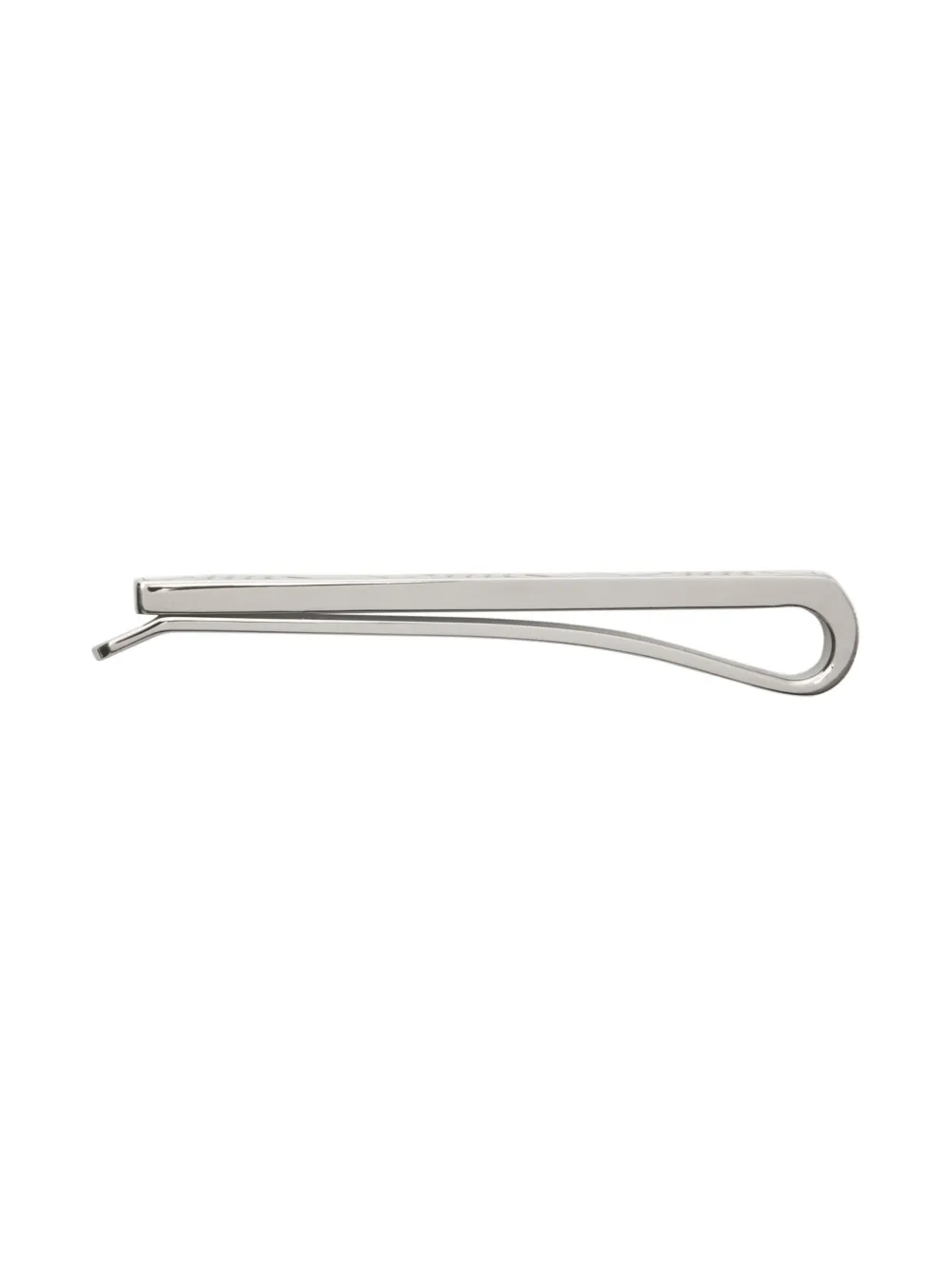 Burberry Engraved Check Tie Bar In Gray