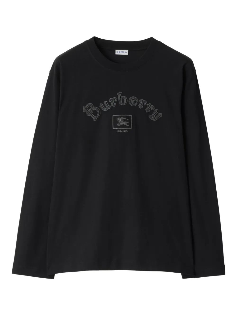 Burberry Felpa con logo cavaliere - Nero