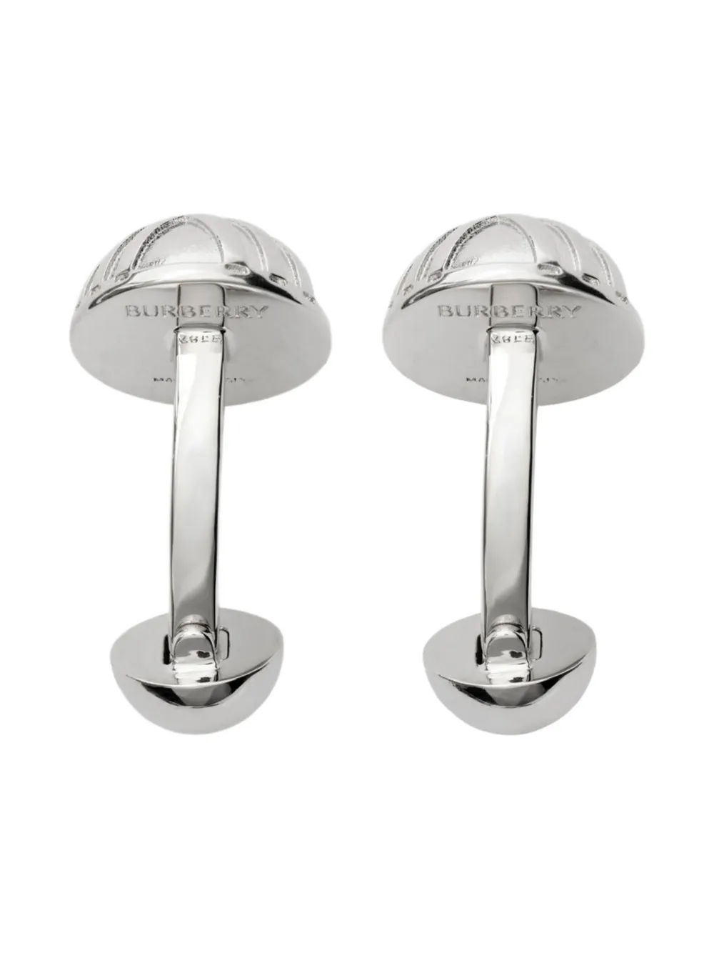 Burberry Geruite manchetknopen - Zilver