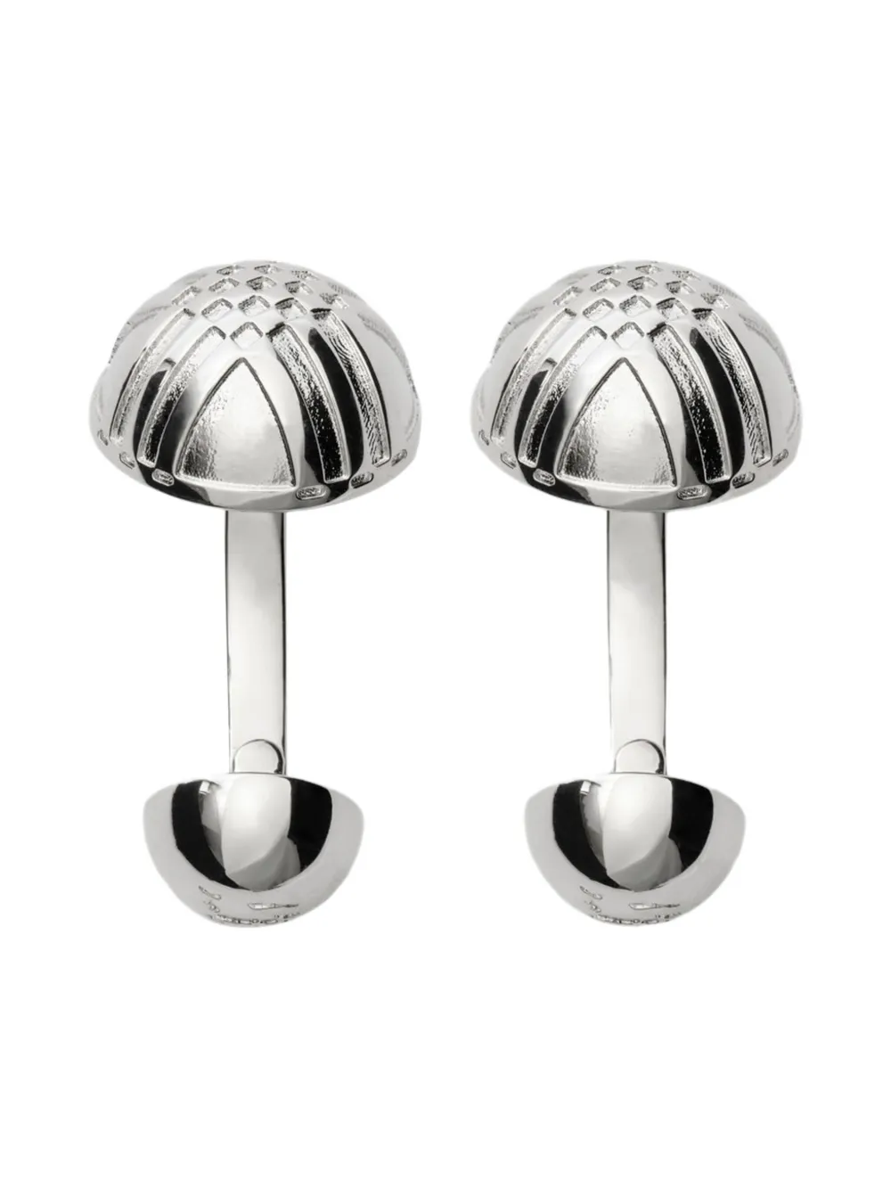 Burberry engraved check cufflinks | Silver | Image 1