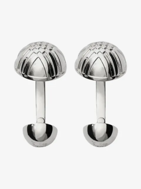 Burberry engraved Check cufflinks