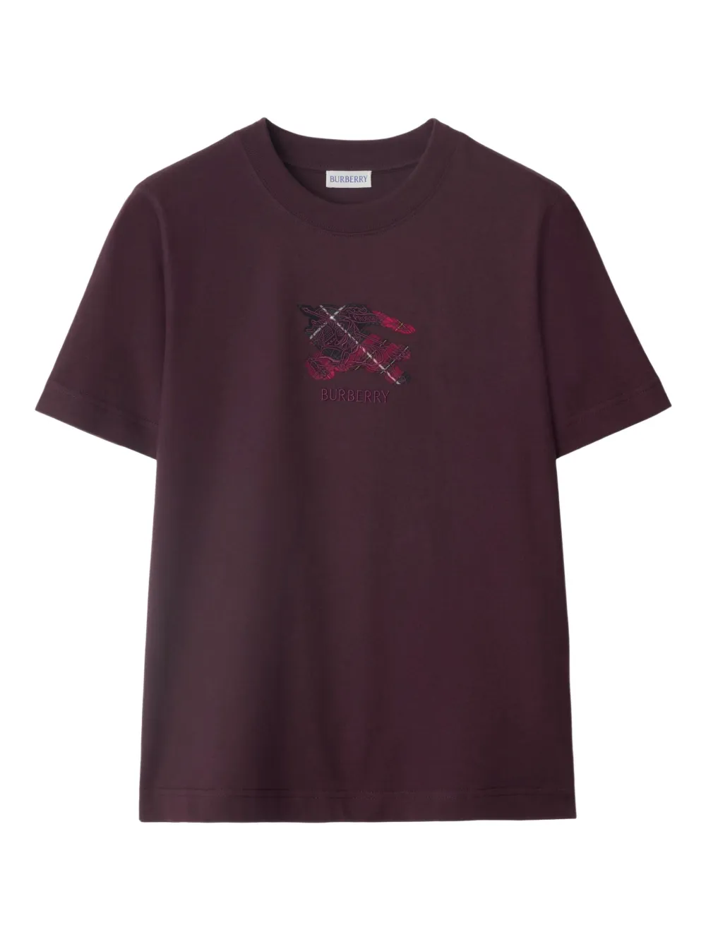 Burberry knight check T-shirt - レッド Burberry knight check T-shirt - レッド