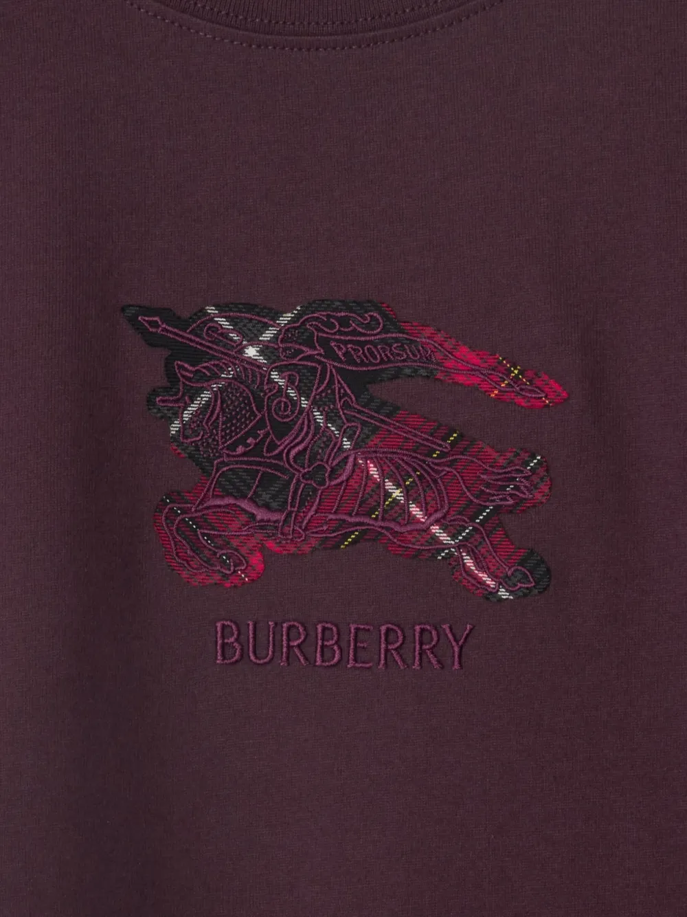 Burberry Geruit T-shirt Rood