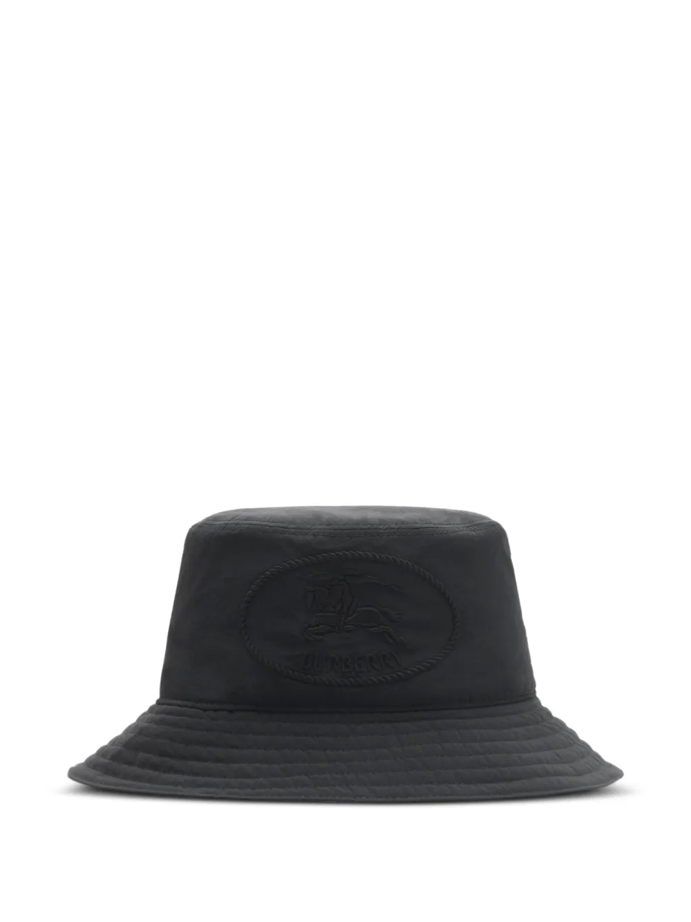 Burberry Cappello bucket reversibile con dettaglo cavaliere - Nero