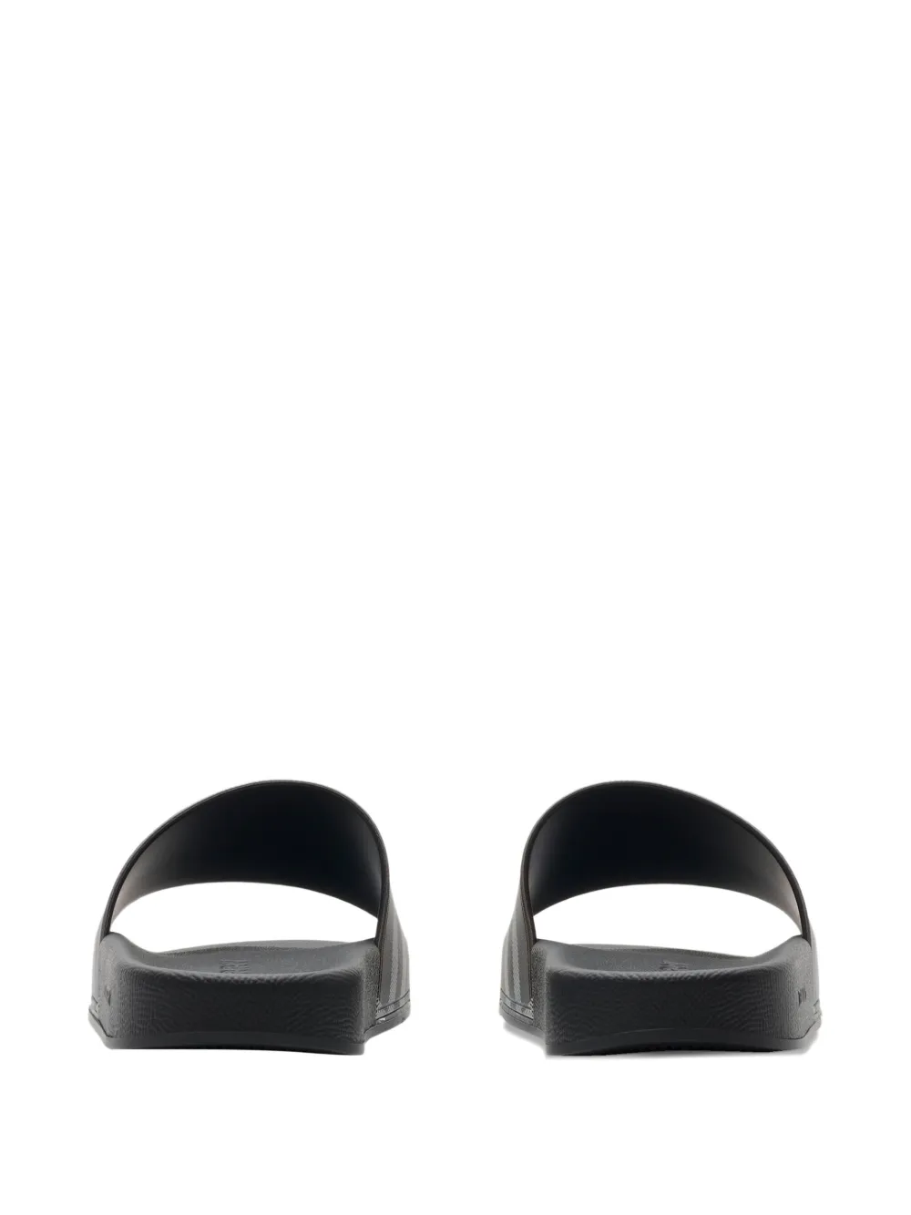 Burberry Check-print Flat Slides In Brown