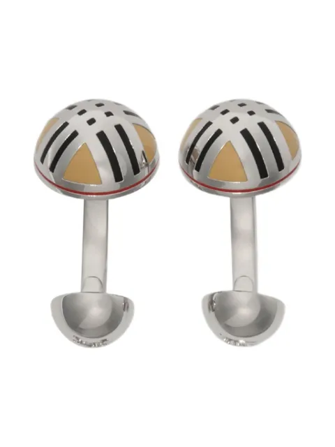 Burberry check-pattern cufflinks
