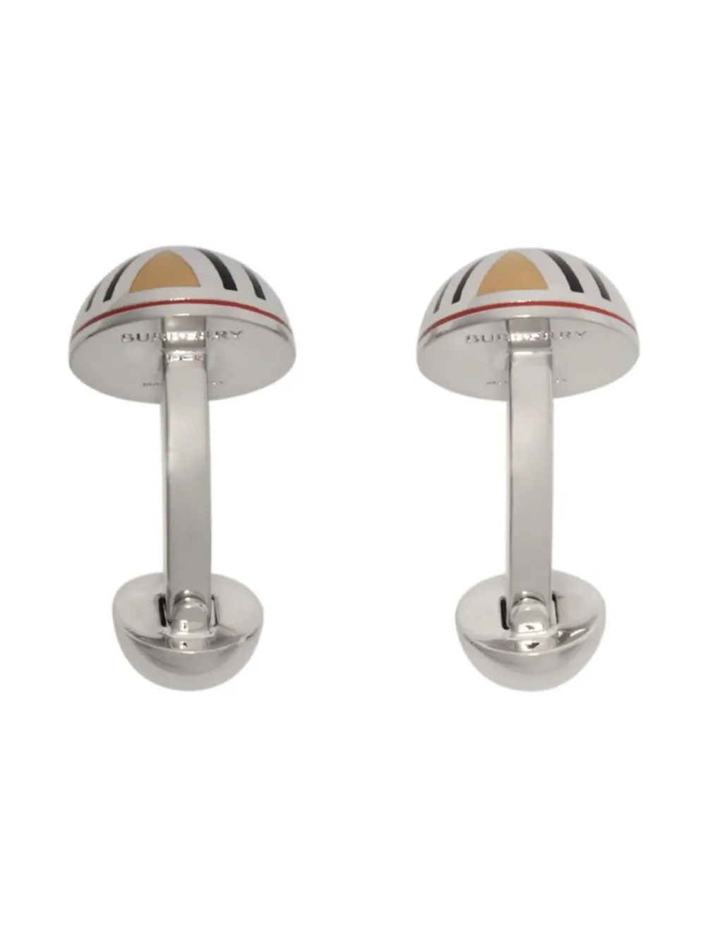 Burberry Geruite manchetknopen - Zilver