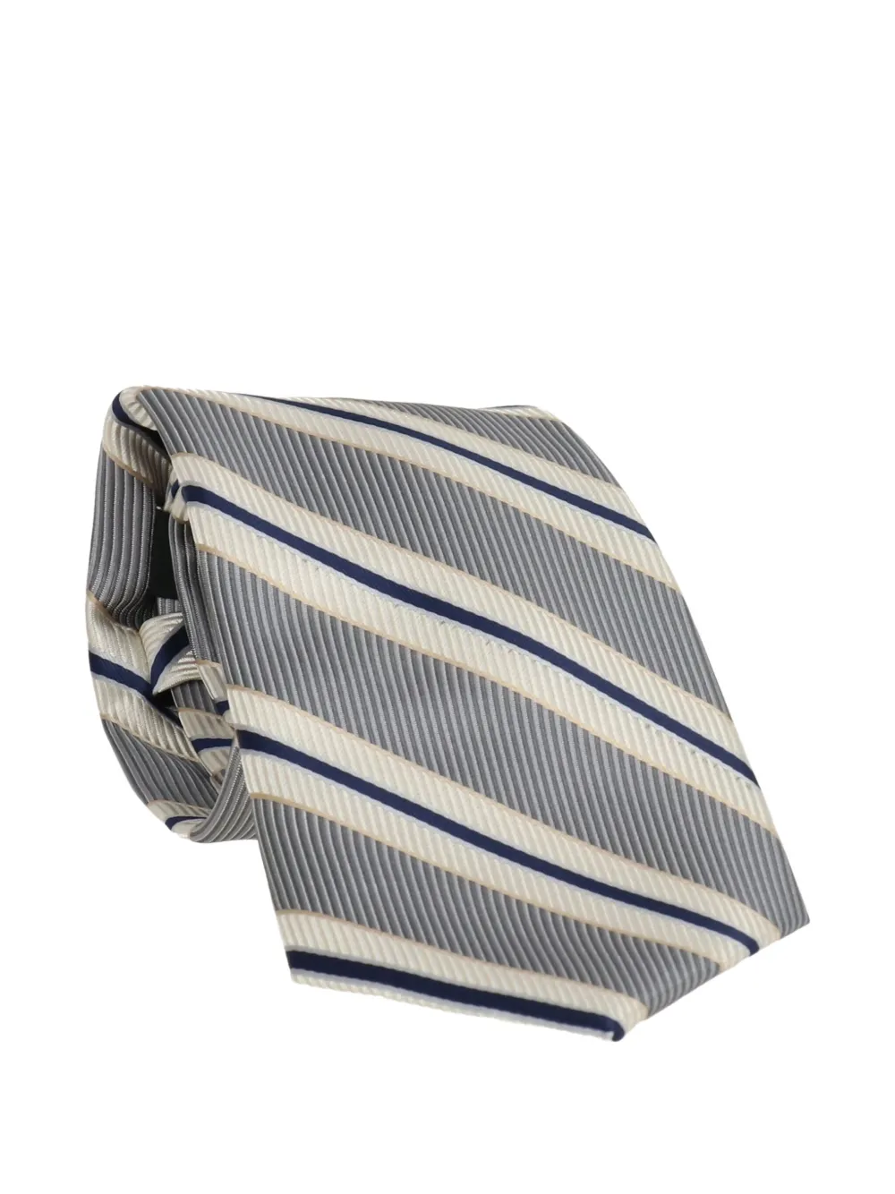 Scotch & Soda Gestreepte stropdas SILVER NAVY