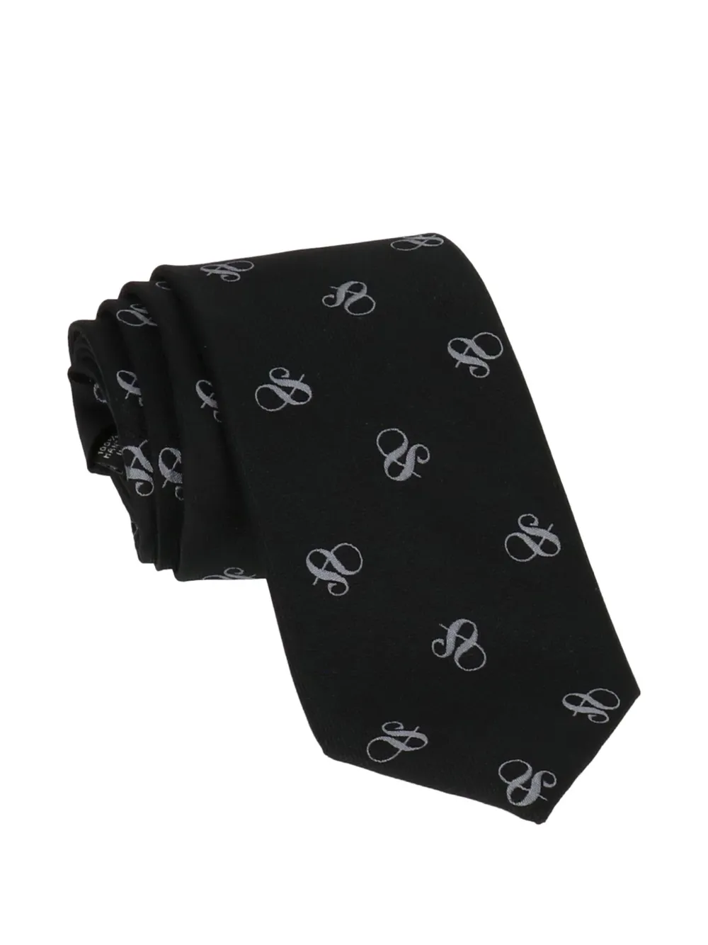 Scotch & Soda Stropdas met logoprint Zwart