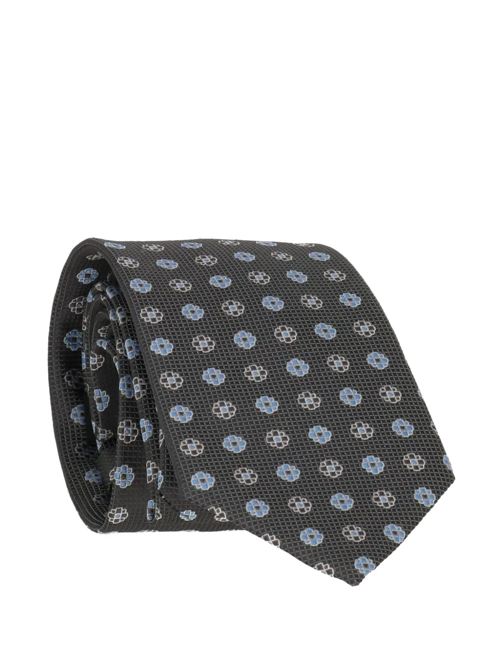 Scotch & Soda Katoenen stropdas met bloemenprint Grijs