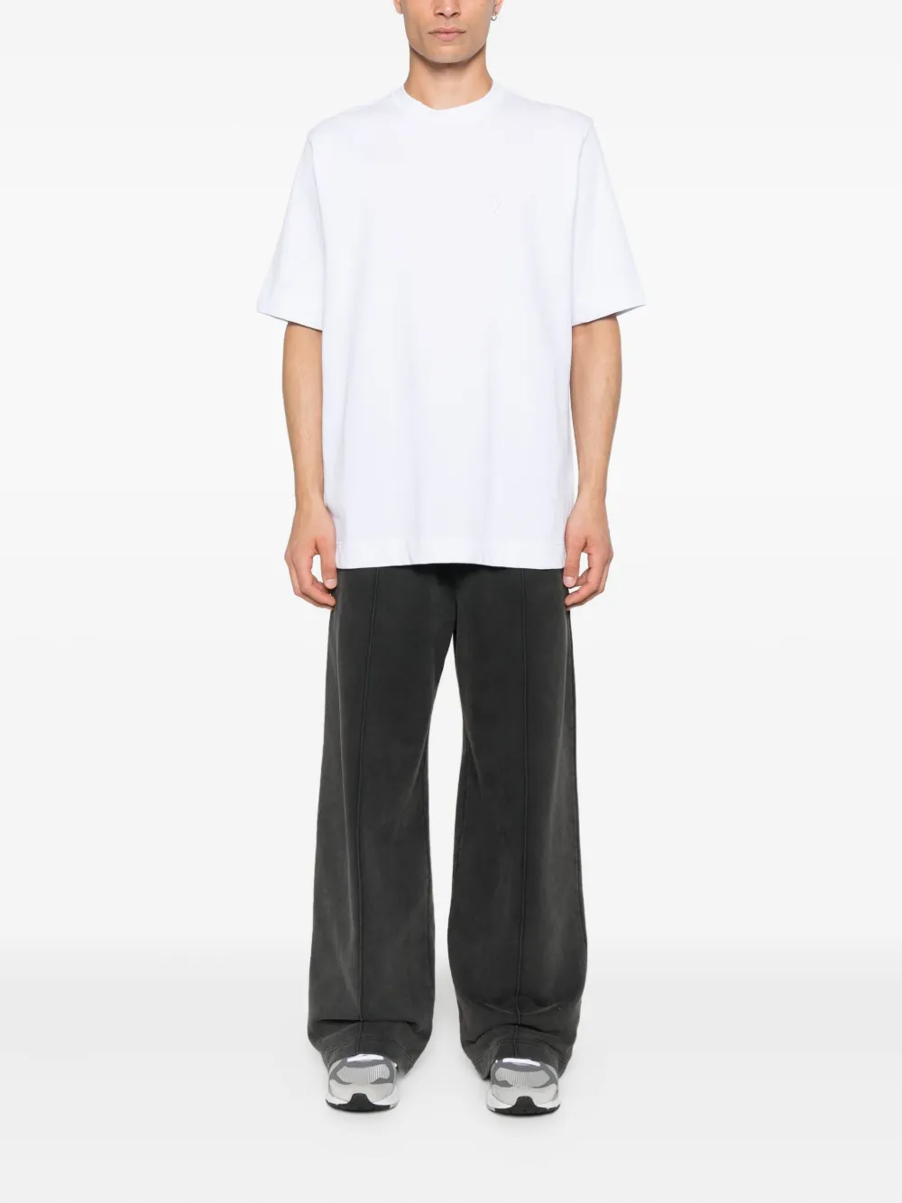 Rhun embroidered-logo T-shirt - Wit