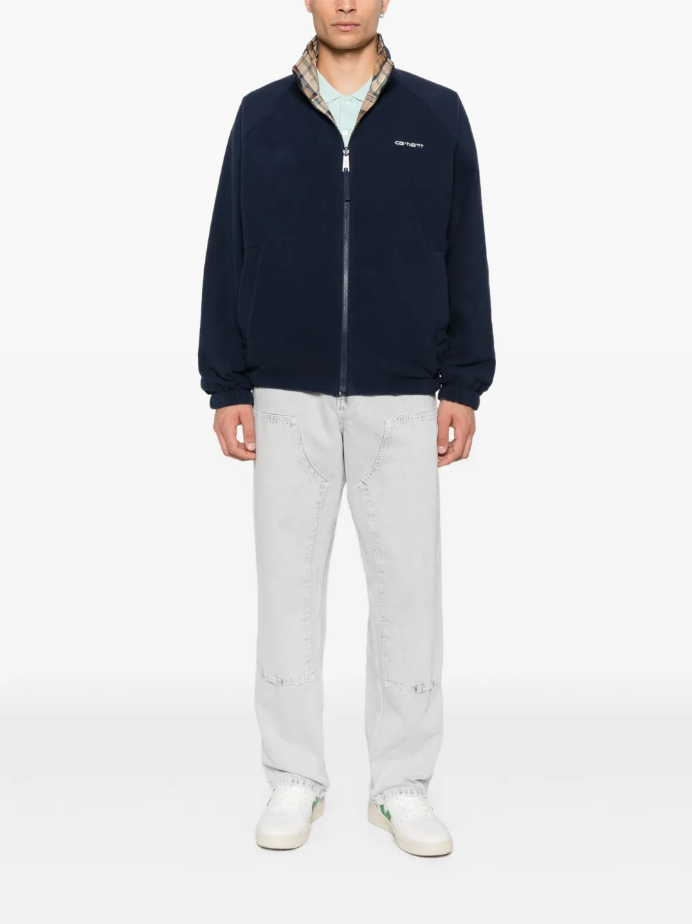 Carhartt チェック柄 ジップアップジャージ S Carhartt チェック柄 ジップアップジャージ S - メルカリ