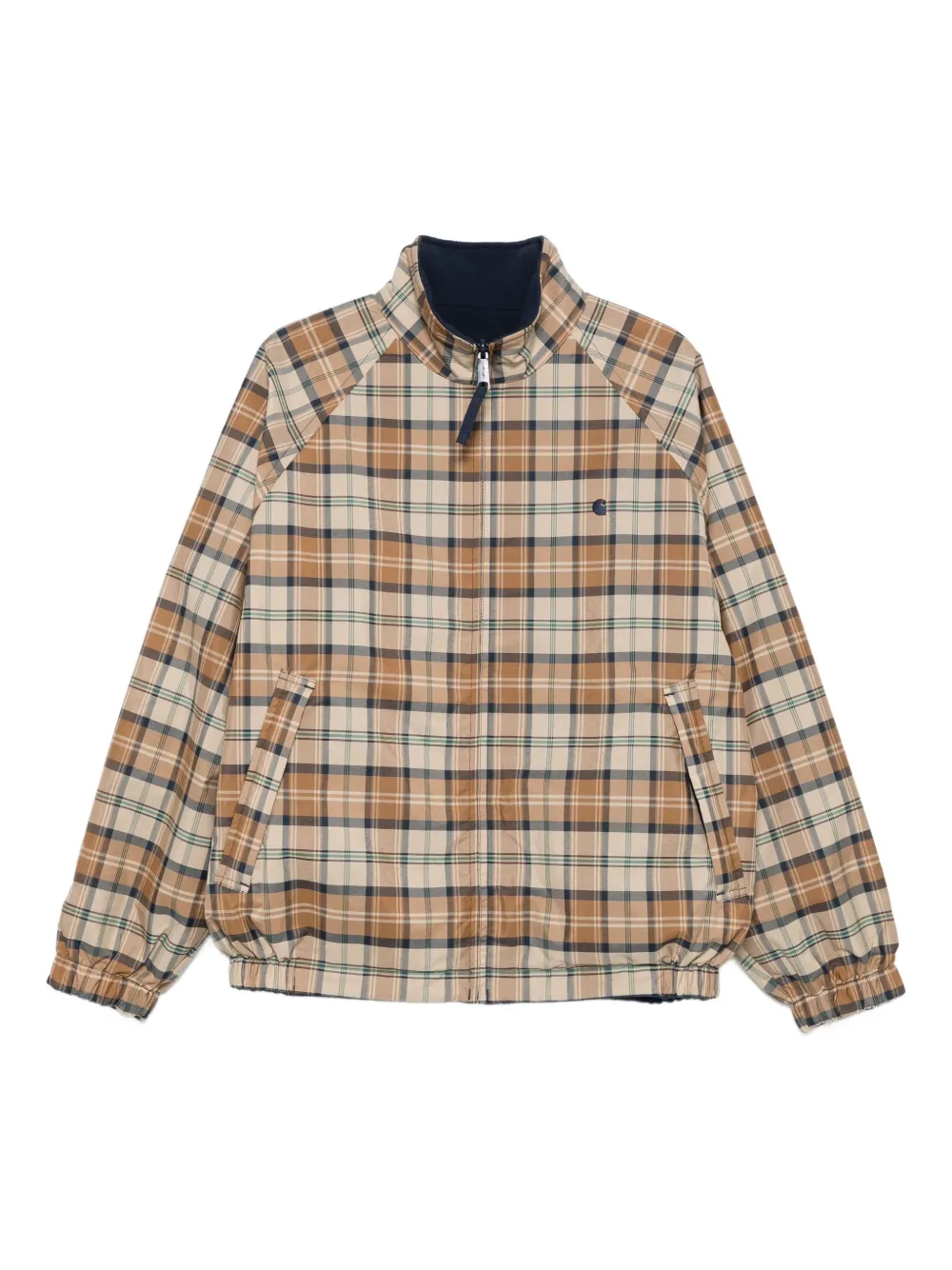 Carhartt WIP checked zip-up jacket Beige