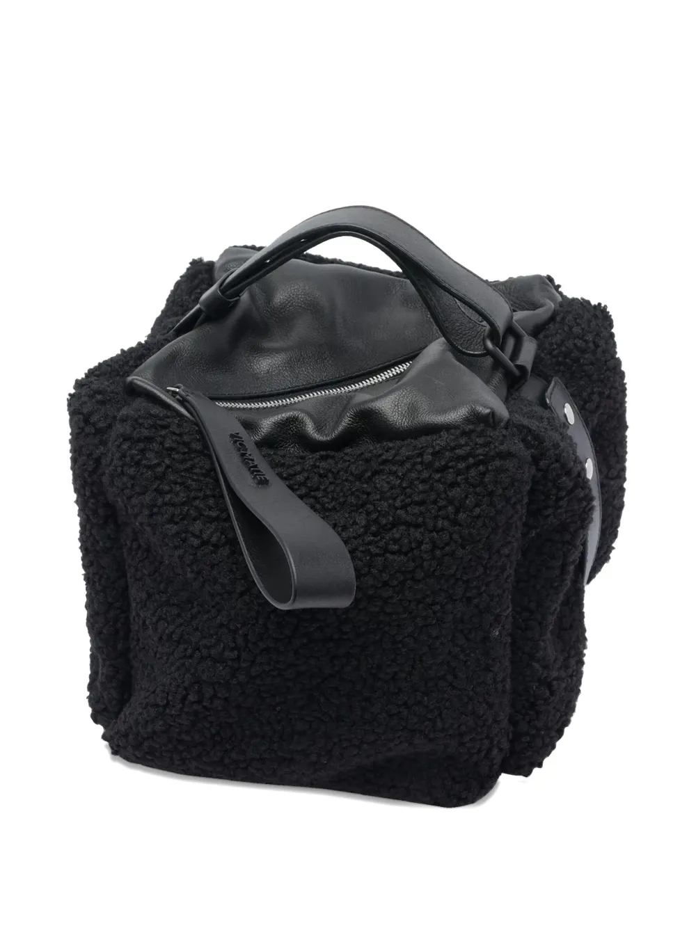 Vic Matie leather-trimmed teddy-panel tote bag | Image 2