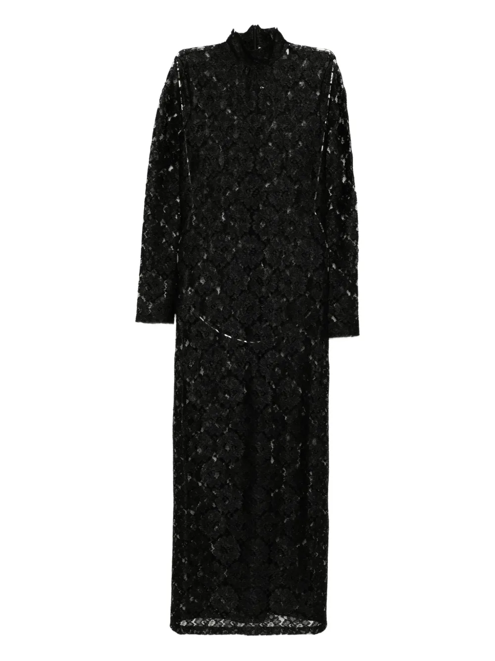 Róhe geometric-lace turtleneck dress
