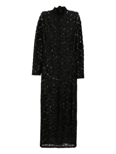 Róhe geometric-lace turtleneck dress