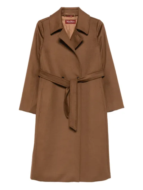 Max Mara belted notched-collar coat