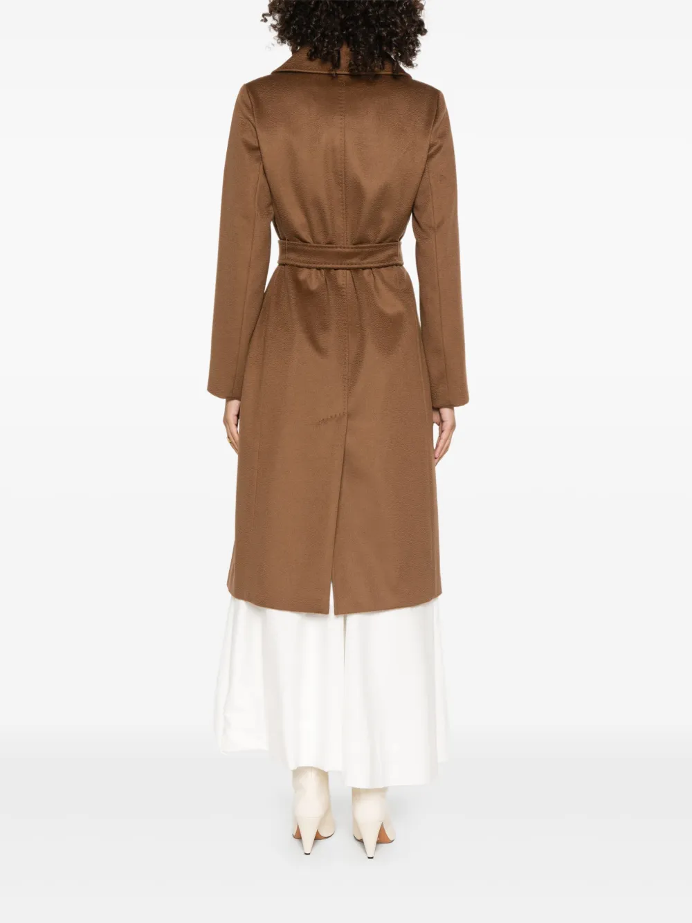 Max Mara Trenchcoat met ceintuur en gekerfde revers Bruin