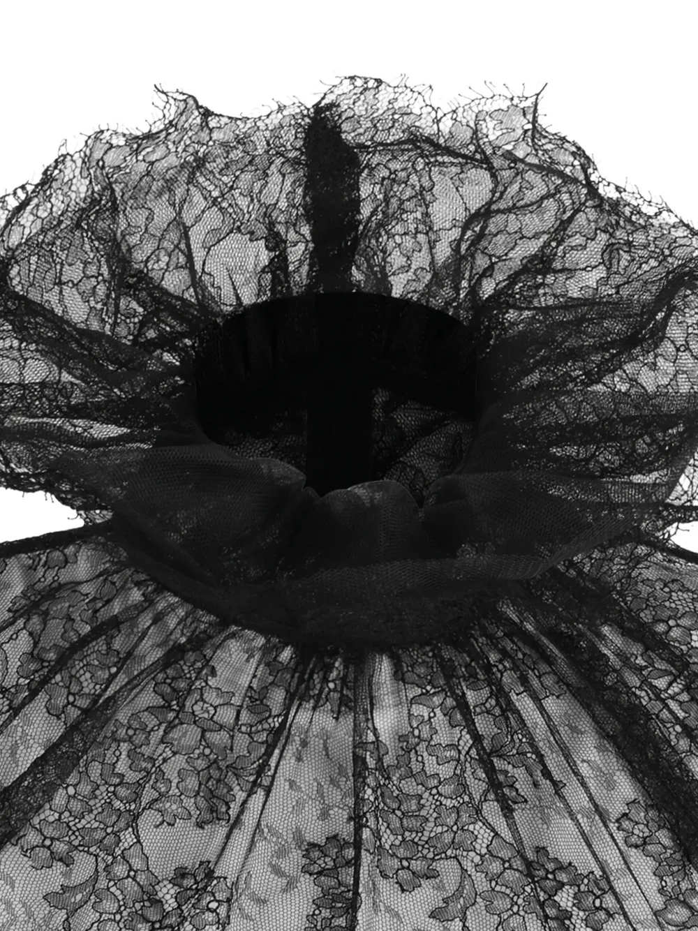 Alexander McQueen Blouse met kant en ruches Zwart