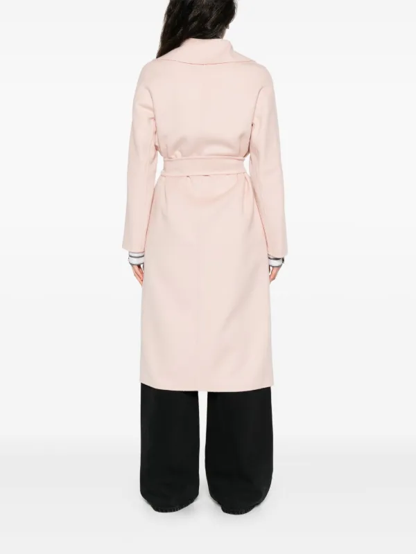 マックスマーラ クチートアマーノ ウール ベルテッド ロングコート ピンク Max Mara ベルテッド シングルコート | ピンク | FARFETCH JP