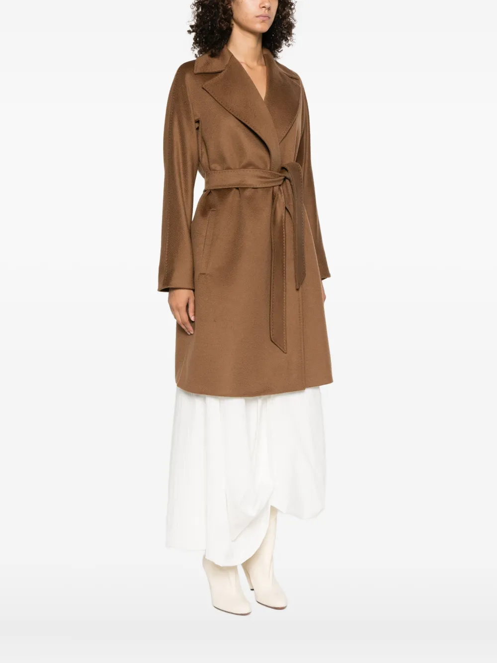 Max Mara Jas met enkele rij knopen Bruin