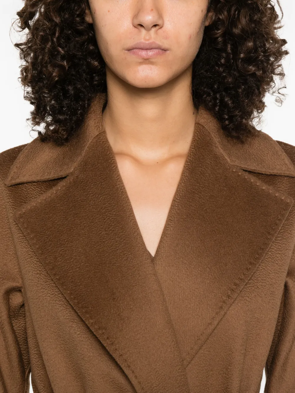 Max Mara Jas met enkele rij knopen Bruin