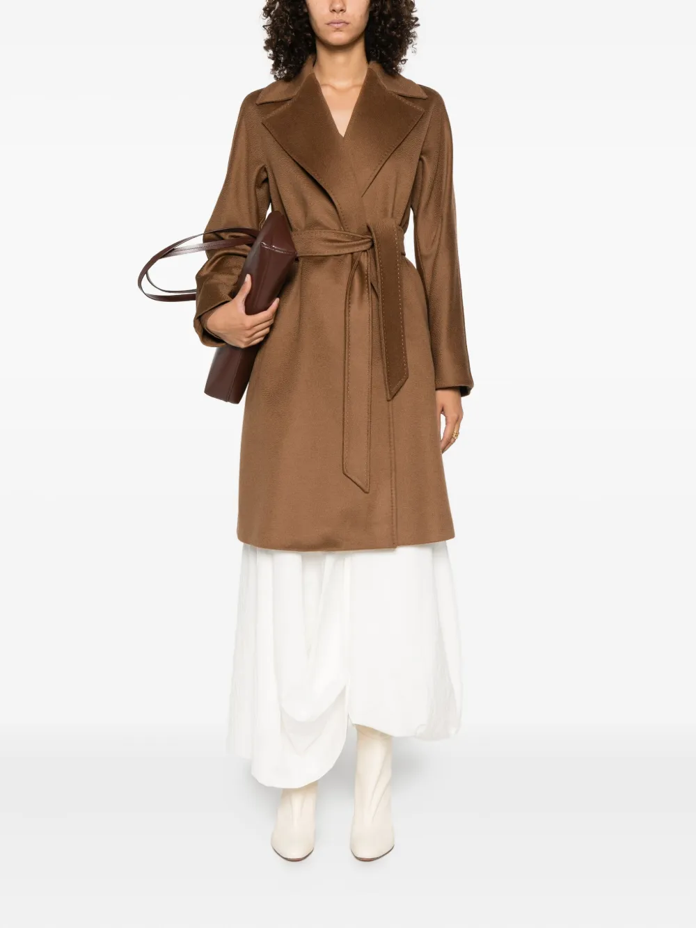 Max Mara Jas met enkele rij knopen Bruin