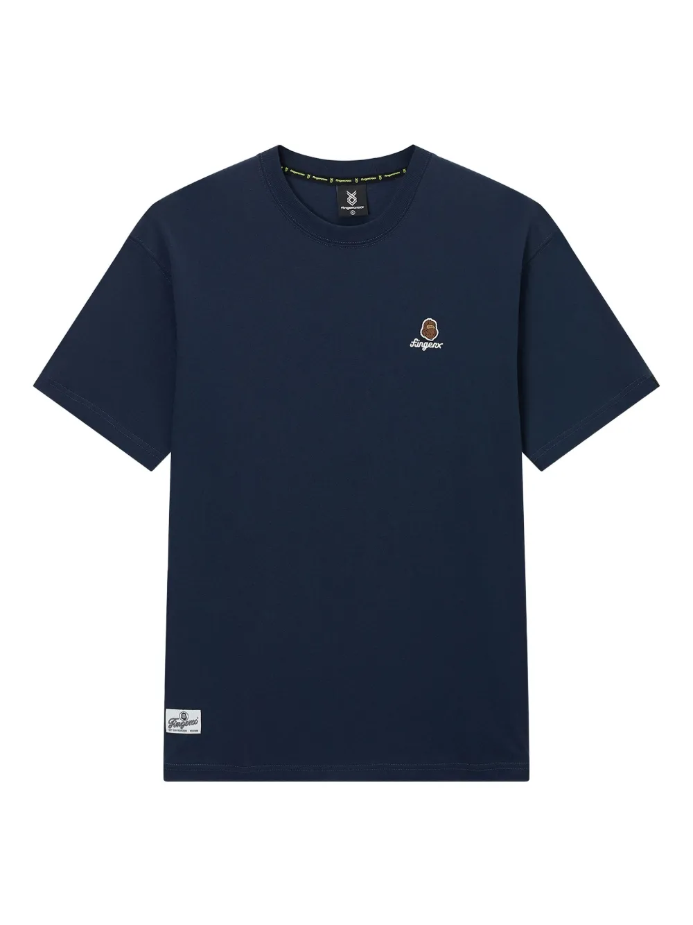 FINGERCROXX embroidered-logo t-shirt | Blue | Image 1