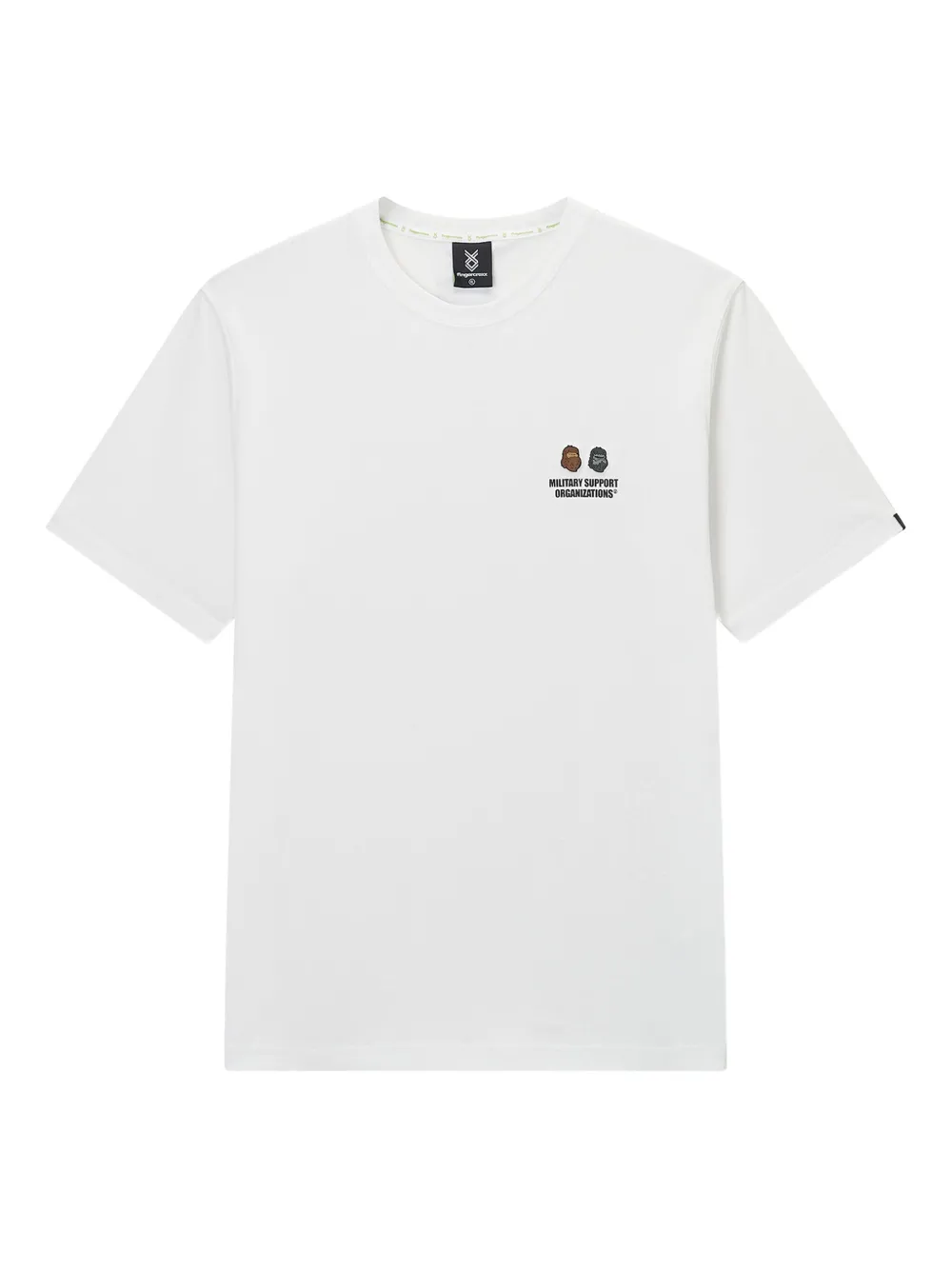 FINGERCROXX embroidered-logo crew-neck T-shirt | White | Image 1