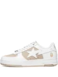 A BATHING APE® star-patch leather sneakers - White