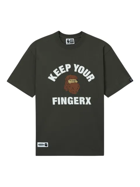 FINGERCROXX logo-graphic crew-neck T-shirt