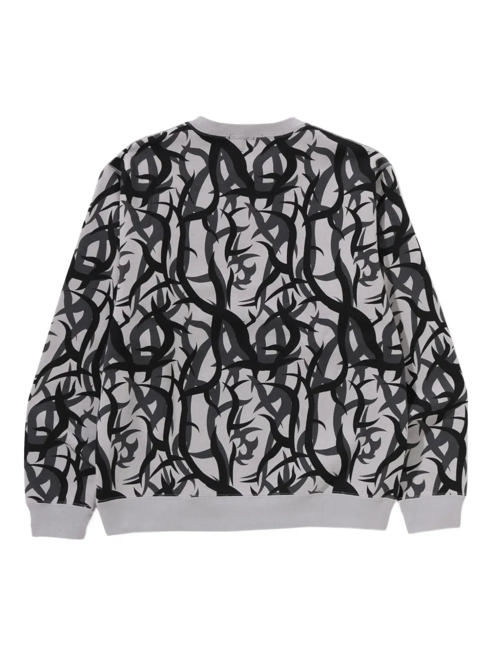 Neighborhood Sweater met abstract patroon en ronde hals - Grijs