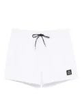 HUGO logo-patched swim shorts - White
