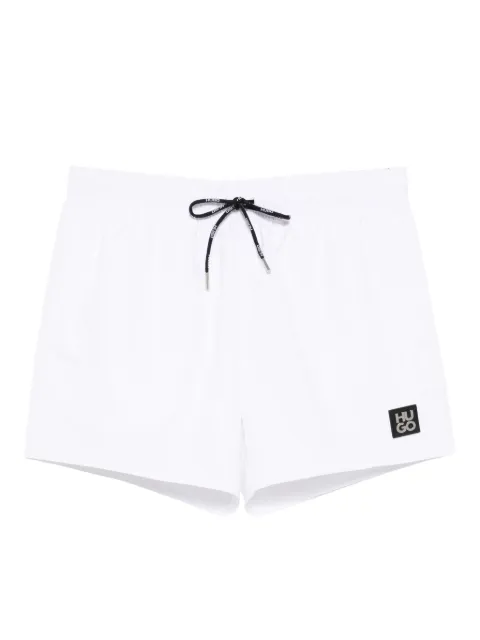 HUGO logo-patched swim shorts 