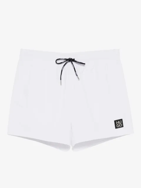 HUGO logo-patched swim shorts 