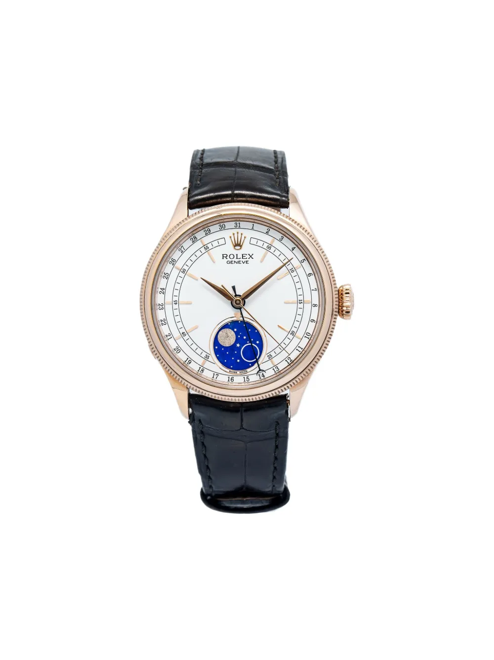 Rolex 18K rose gold Cellini Moonphase 39mm - Bianco