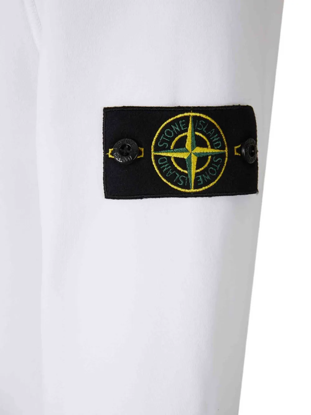 Stone Island Compass-badge Jersey-knit Jumper In White