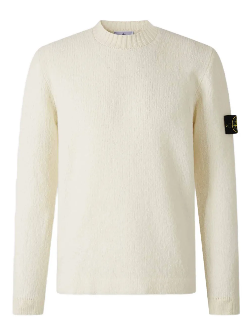 Stone Island logo-patch wool sweater Wit