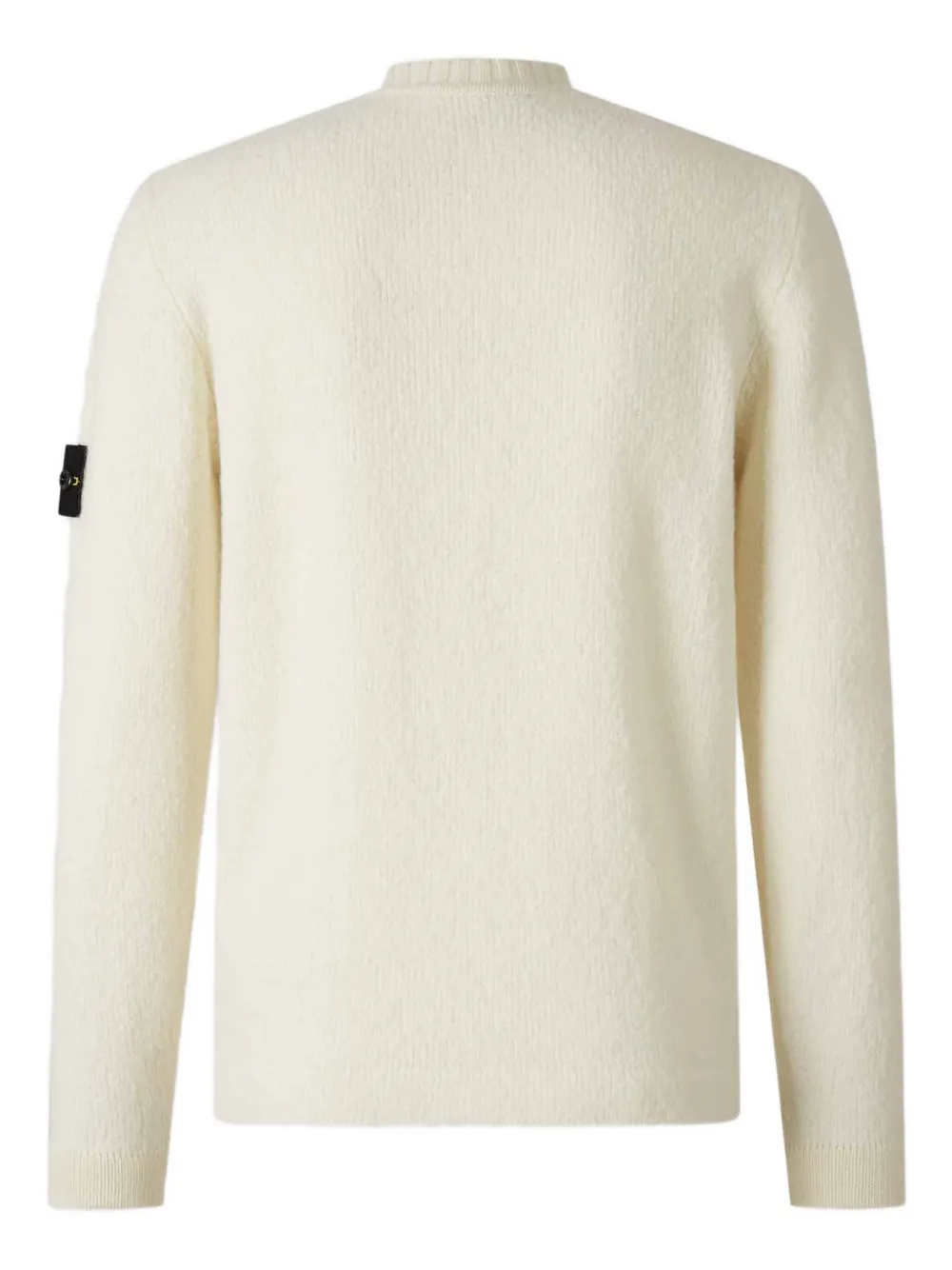 Stone Island logo-patch wool sweater Wit