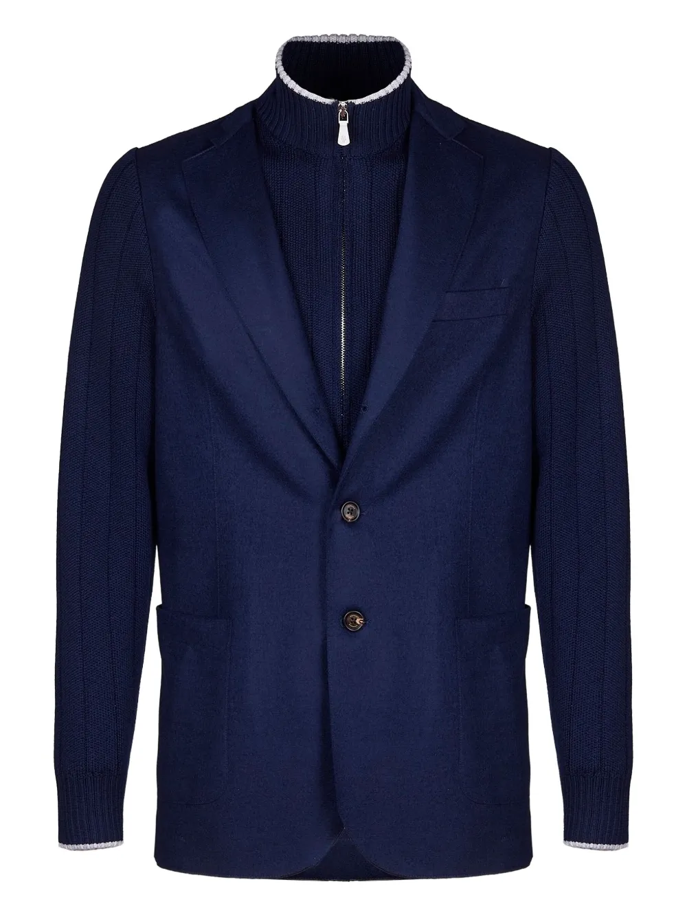 Eleventy knitted-sleeves blazer | Blue | Image 1