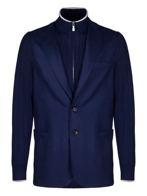 Eleventy blazer con mangas tejidas