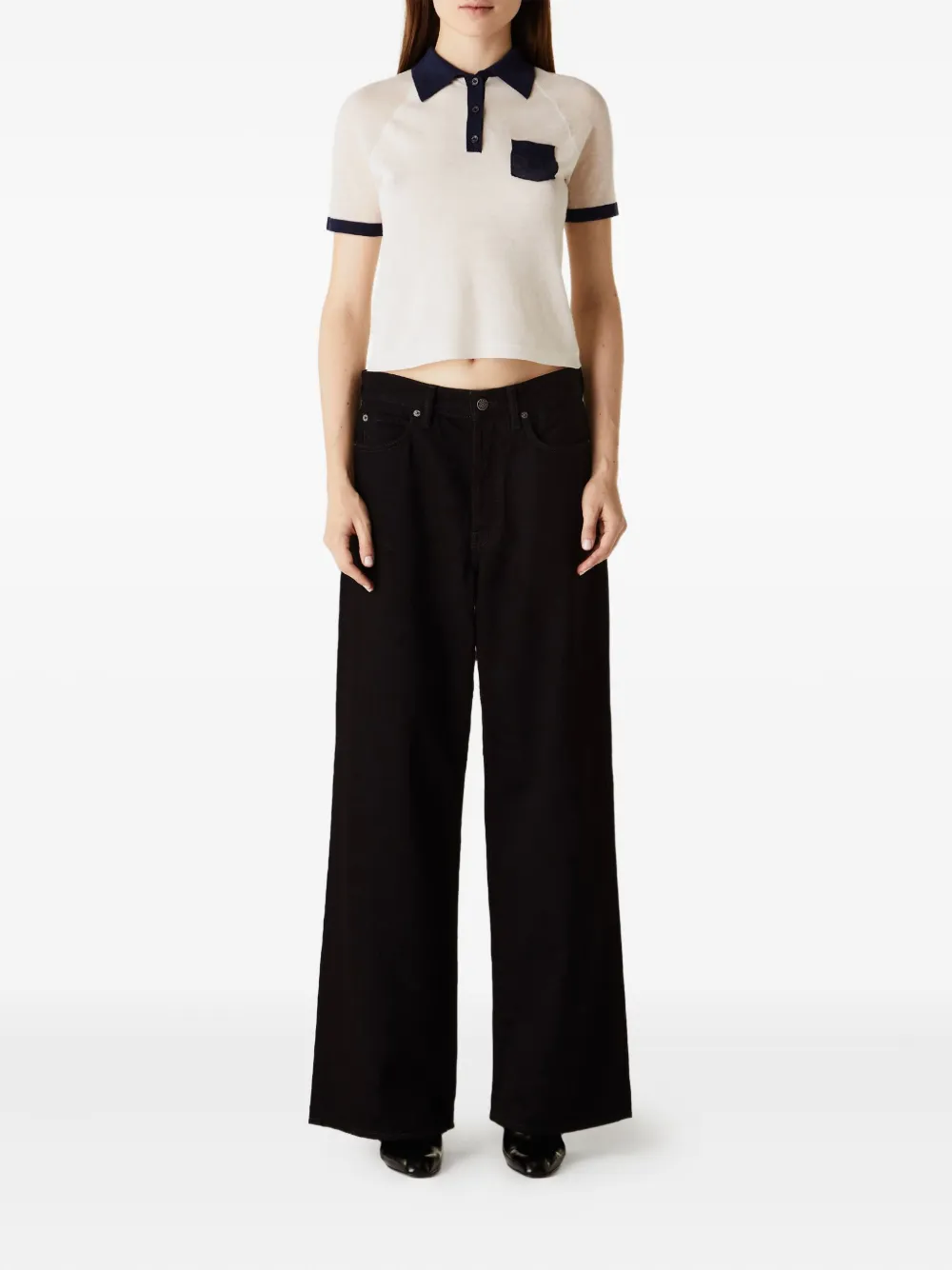 Acne Studios short-sleeve pocket polo top - Wit