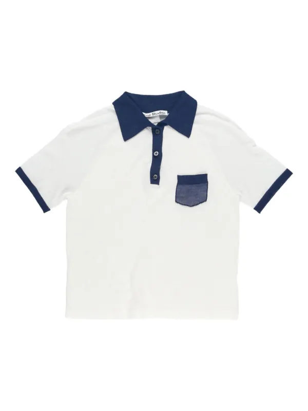 Acne Studios Short-sleeve Pocket Polo Top in White