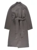 KHAITE belted wool single-breasted coat - Grey